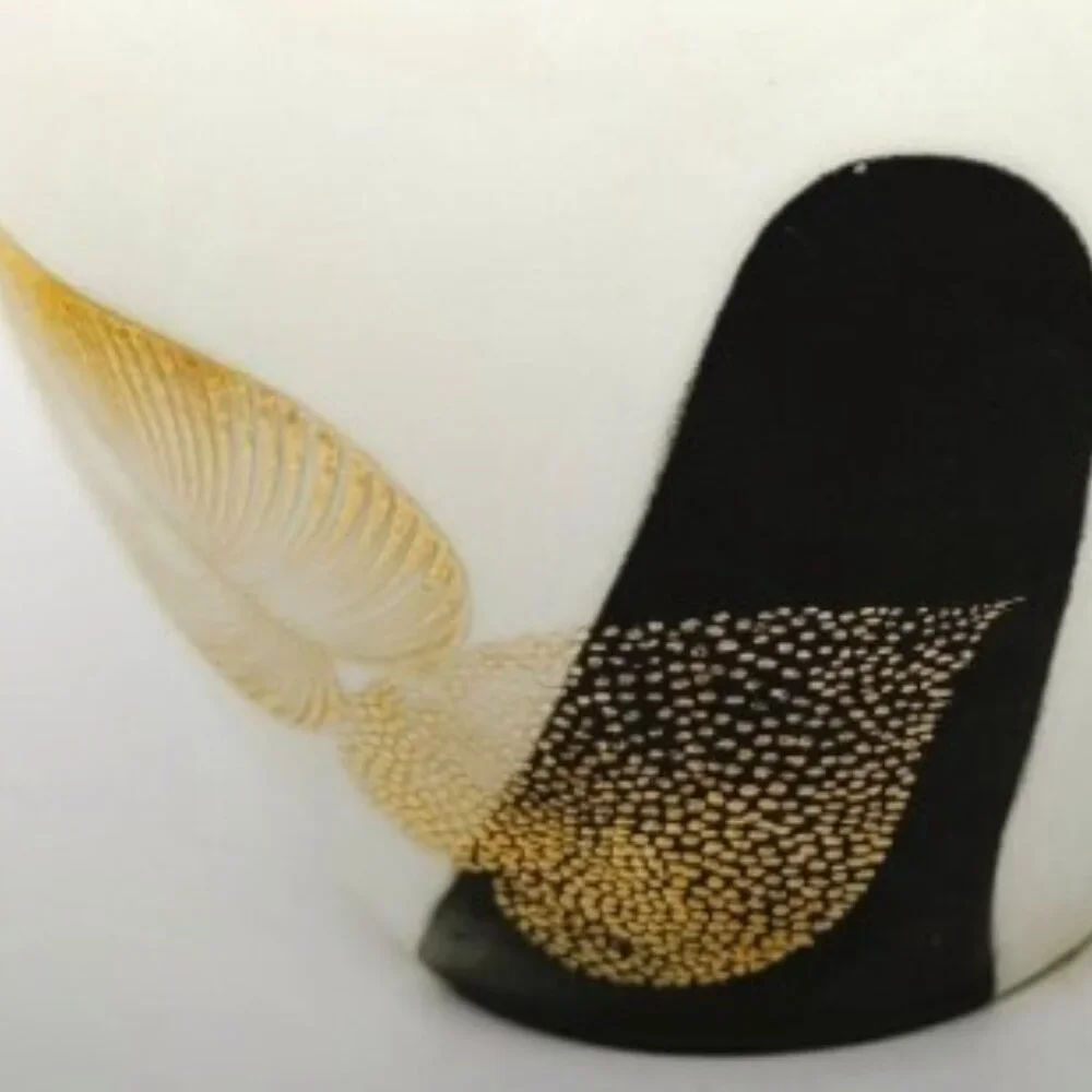 Winterling Bud Vase Gilded Leaves Vintage Porcelain 6 1/2